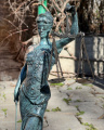 Бронзовая статуя Правосудия статуэтка Фемида римская богиня - зеленая отделка