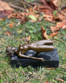 Эротическая бронзовая статуэтка обнаженной женщины - растяжки