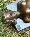 Эротическая бронзовая статуэтка обнаженной женщины - растяжки