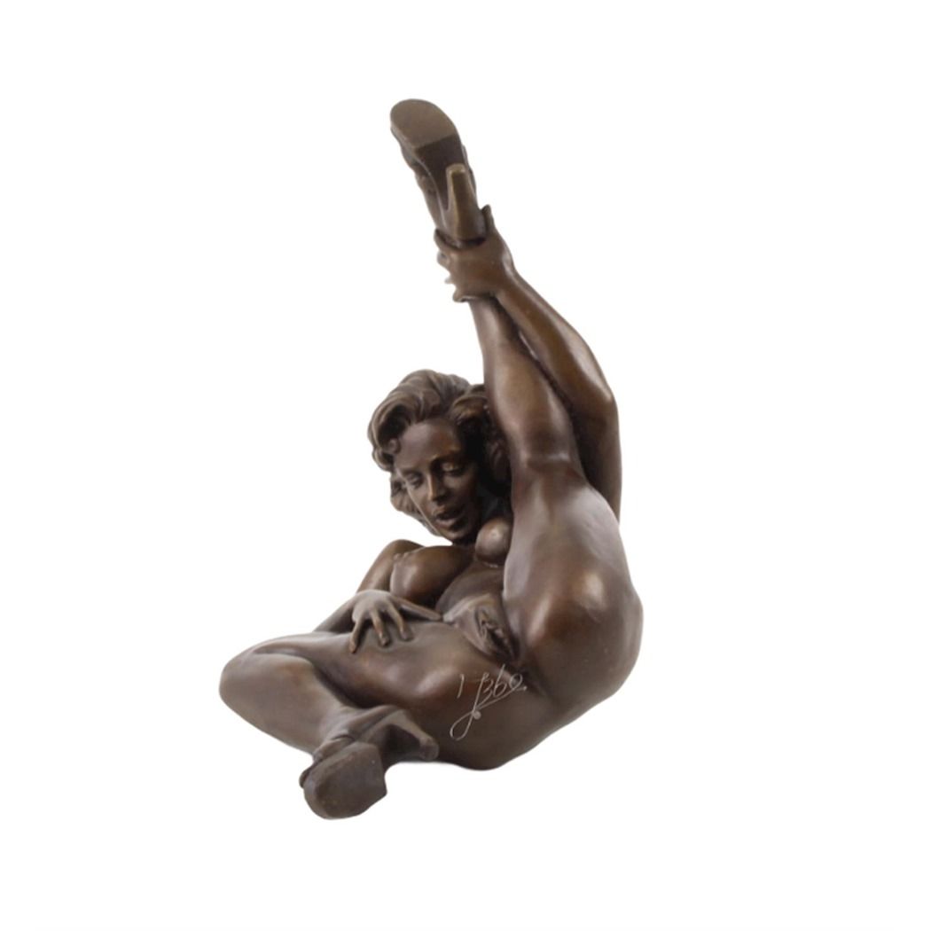Эротическая бронзовая статуэтка обнаженной женщины - растяжка 3