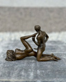 Эротическая бронзовая статуэтка - Секс - обнаженные мужчина и женщина