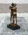 Бронзовая статуэтка - Два обнаженные мужчины - поцелуи Геи 3