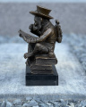 Бронзовая и мраморная статуэтка Обезьяны Дарвина или философа Steampunk