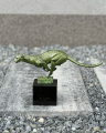 Бронзовая статуэтка - Леопарда / пума на мраморном постаменте