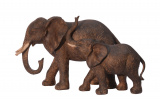 статуэтка - Слониха со слонёнком 