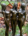 Эротическая бронзовая статуя Три Грации обнаженные