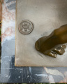 Статуя Французского бульдога из бронзы