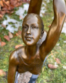 Статуя гимнастки с обручем из бронзы