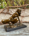 Эротическая бронзовая статуя - Обнаженная сексуальная женщина 3