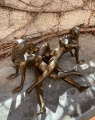 Эротическая бронзовая статуэтка - Групповой секс - Секс в троем - ЖМЖ